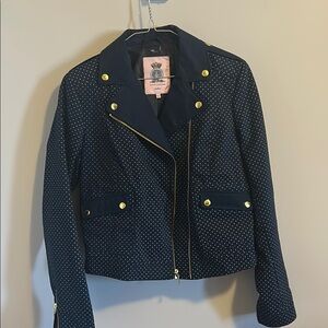 Juicy Couture Navy Polka Dot Women's Jacket